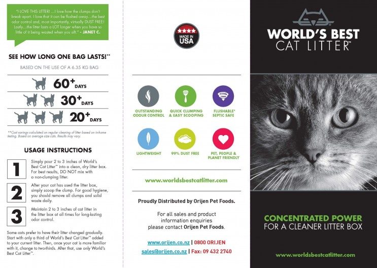 Flyer - World's Best Cat Litter (bunch of 20)